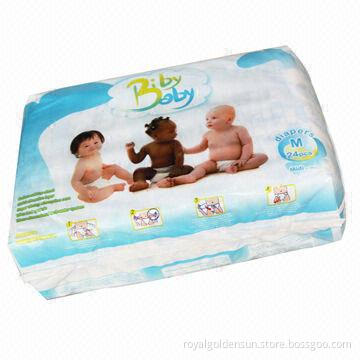Baby diapers with very soft topsheet and pretty good absorption, exporting all around the world